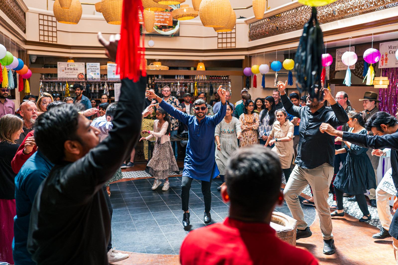 Guests enjoying Garba at a past Namaste Village Navratri celebration
